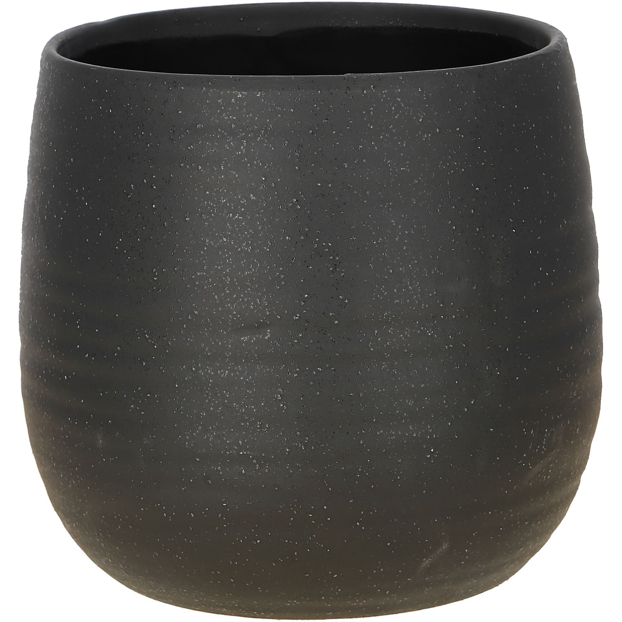 Secchio in ceramica Sabrina, D19,5 cm, H18,5 cm, per TO16, nero