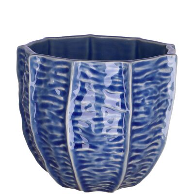 Maceta de cerámica Moody, D11,5cm, H10cm, para Orch 9, azul