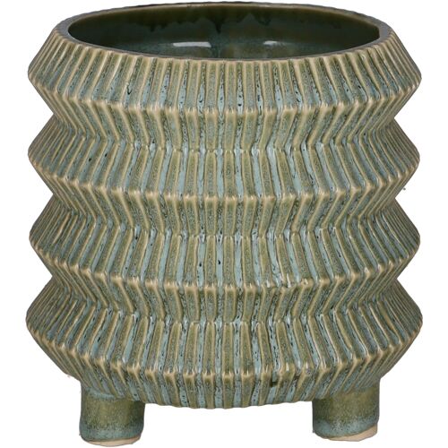 Keramik Kübel Aimar, D11cm, H10,5cm, für TO8, grün