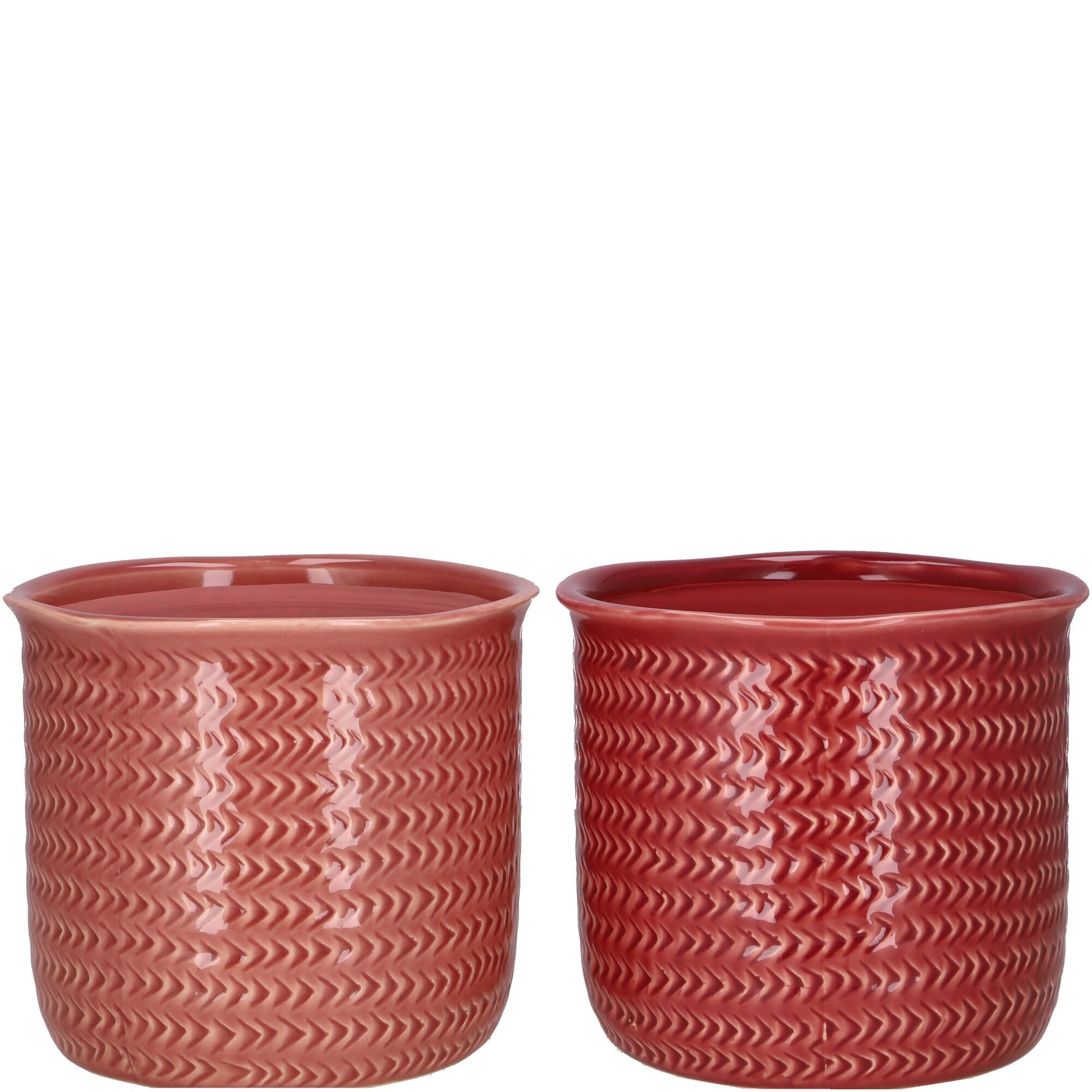 Vaso in ceramica Kaspio, 2 colori, D17,5cm, H15cm, per orchidea TO15, rosa/rosa
