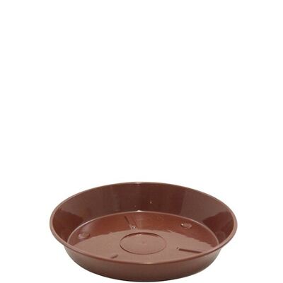 Dessous de verre en plastique, diamètre 24 cm, marron