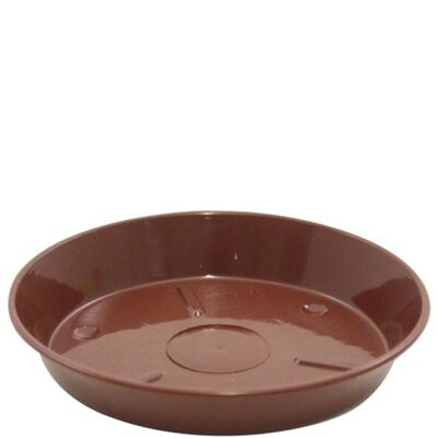 Dessous de verre en plastique, diamètre 35 cm, marron
