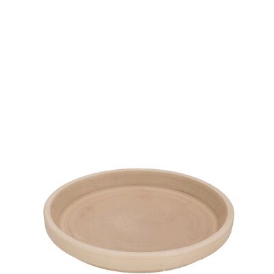 Sottobicchiere in argilla, D26cm, H3,6cm, interno D24cm, granito