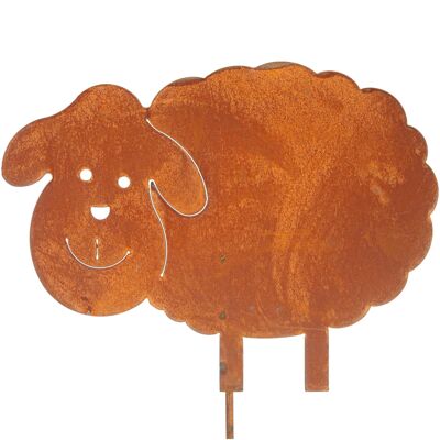 Metal plug sheep Rupert, H60cm, rust