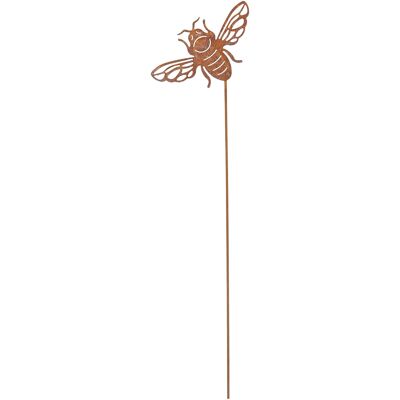 Spina in metallo ape Osmia, H120cm, motivo: H17L30cm, ruggine