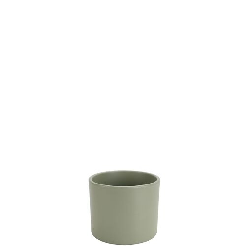 Kübel Zylinder Fredo, D12cm, H9,5cm, innen D11cm, H8,5cm, für TO10,5, grün-khaki matt
