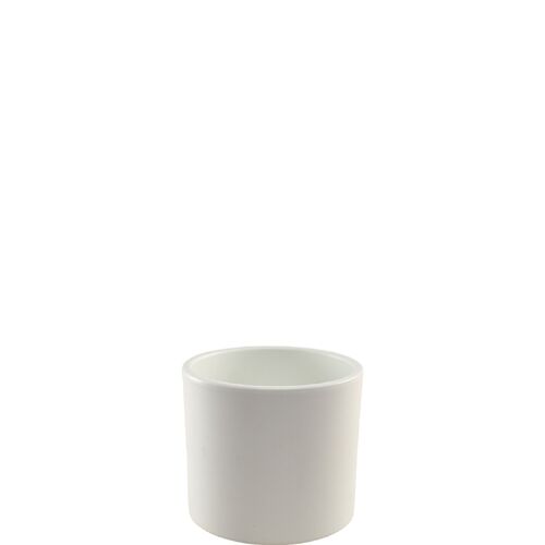 Kübel ZylinderFredo, D13,5cm, H12cm, innen D12cm, H10,5cm, für TO12, creme matt