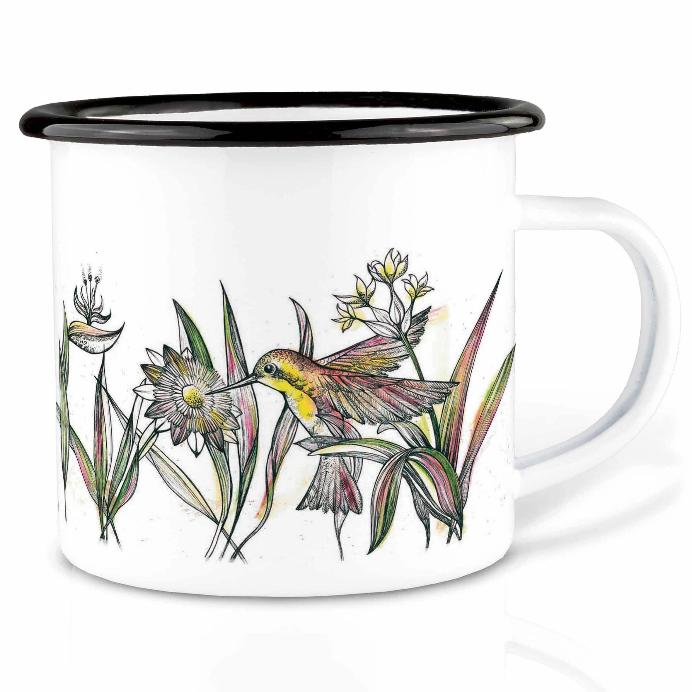Taza esmaltada – Selva Colibríes