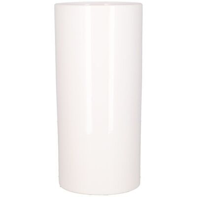 Vase en céramique Basic, droit, D12cm, H30cm, blanc