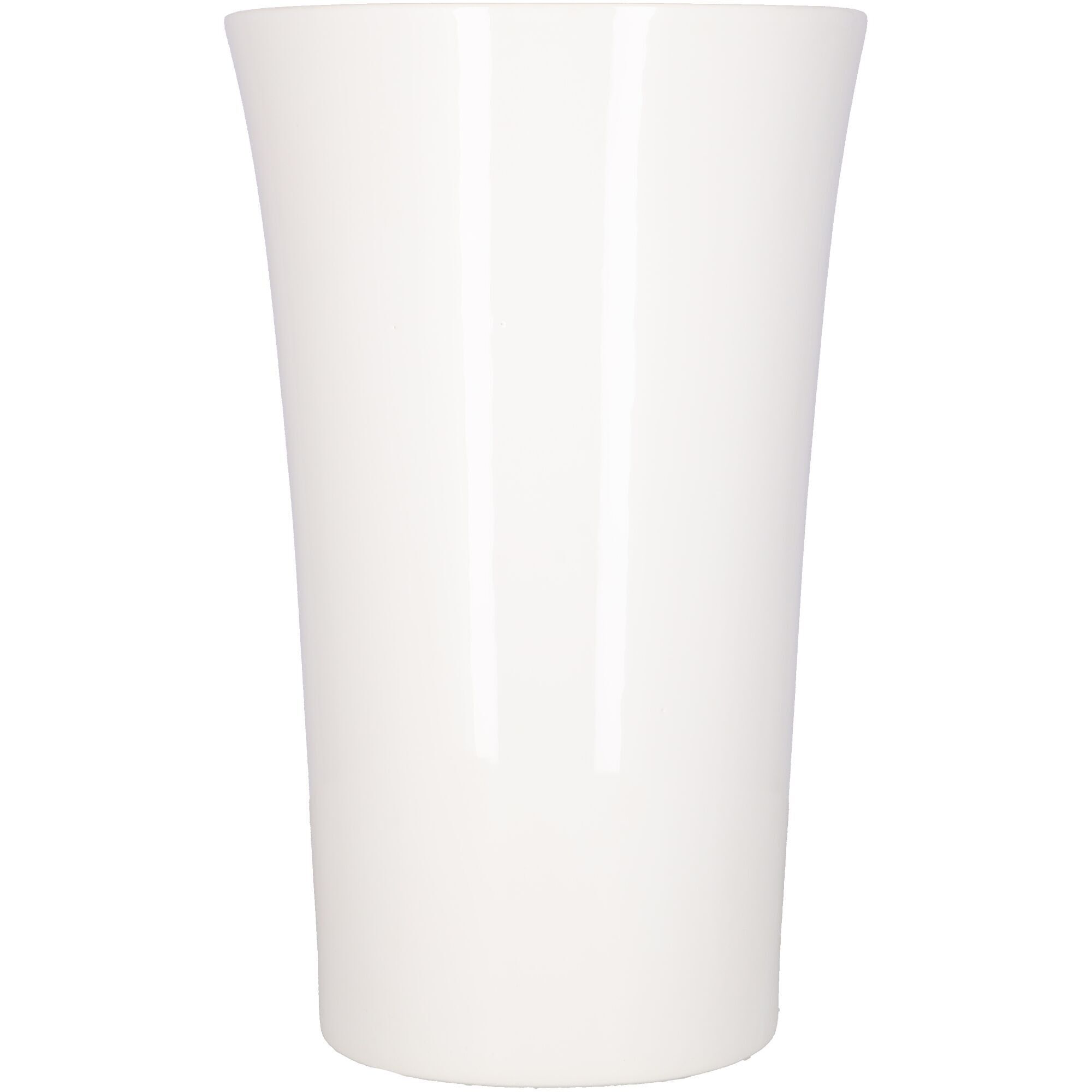 Keramik Vase Basic, konisch, D19cm, H30cm, weiß