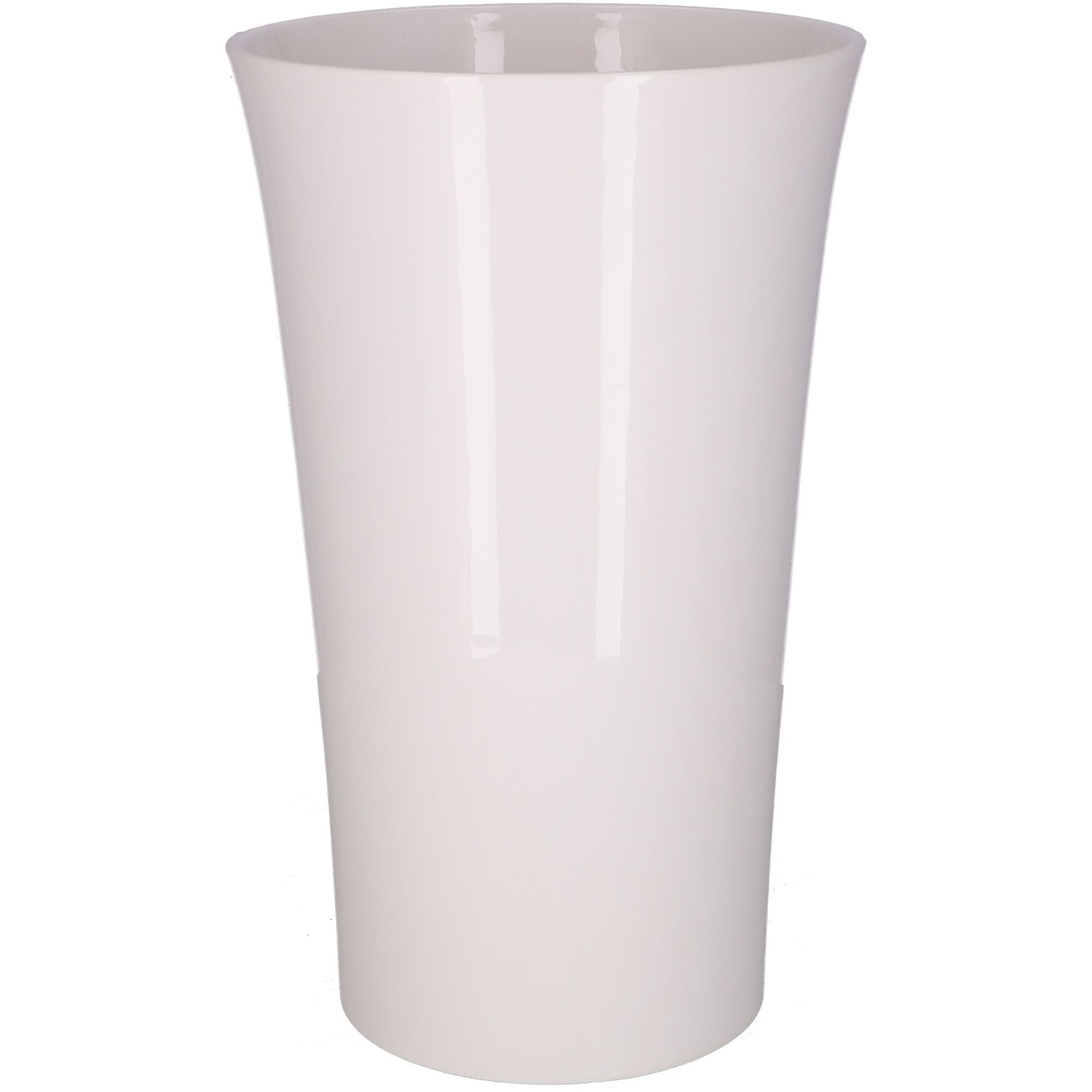 Ceramic Vase Basic, conical, D22cm, H35cm, white