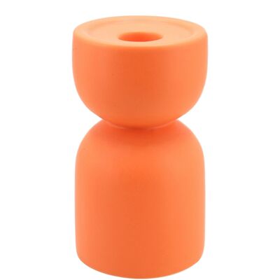 Ceramic candle holder Gregor, D7cm, H12.5cm, peach