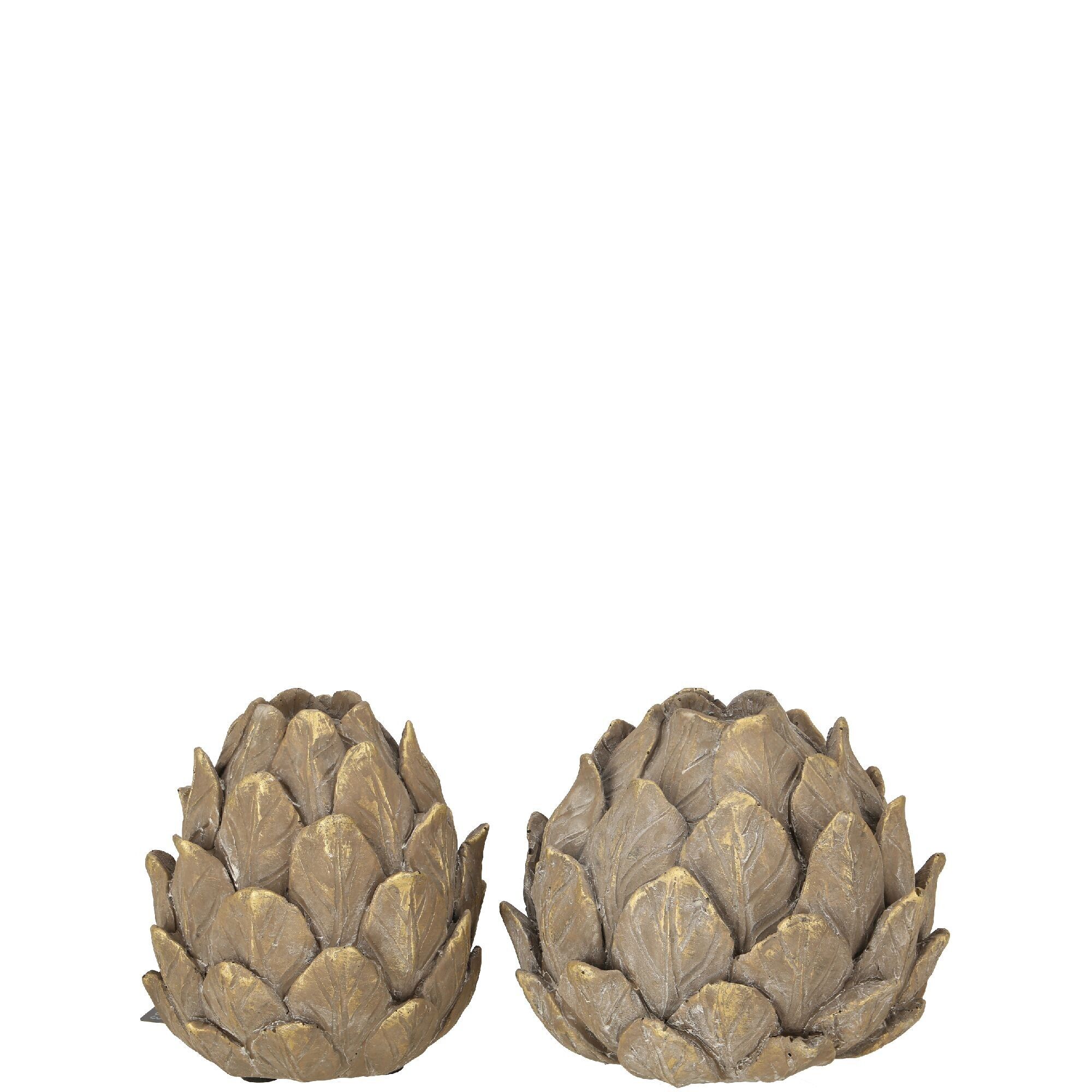 Coni portacandele in cemento, 2 motivi, H14/11 cm, per 1x candela conica, grigio