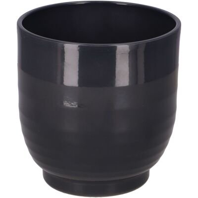Ceramic cup Oskar, on foot, D13cm, H14cm, inside D12.5cm, for TO12 and orchids, granite glazed
