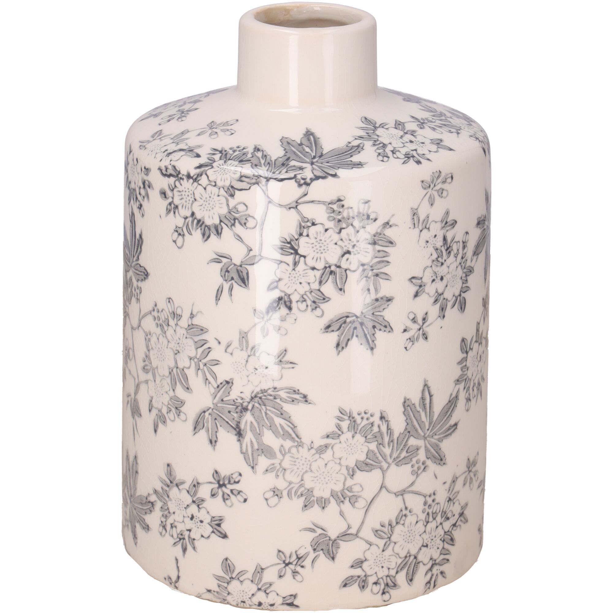 Vaso in ceramica Jouy, D13,5 cm, H20 cm, grigio