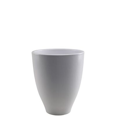 Vaso in ceramica Pruna, D14cm, H16cm, per TO12, bianco opaco