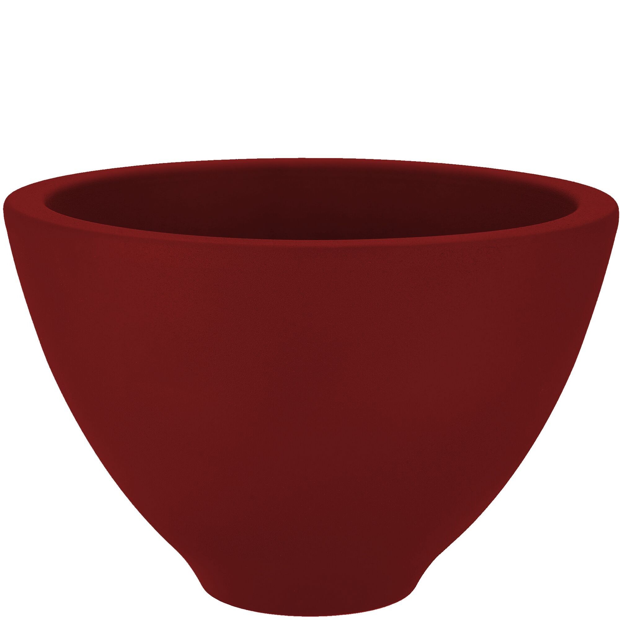 Bol en céramique Pruna, D31cm, H21cm, structure rouge brique mat