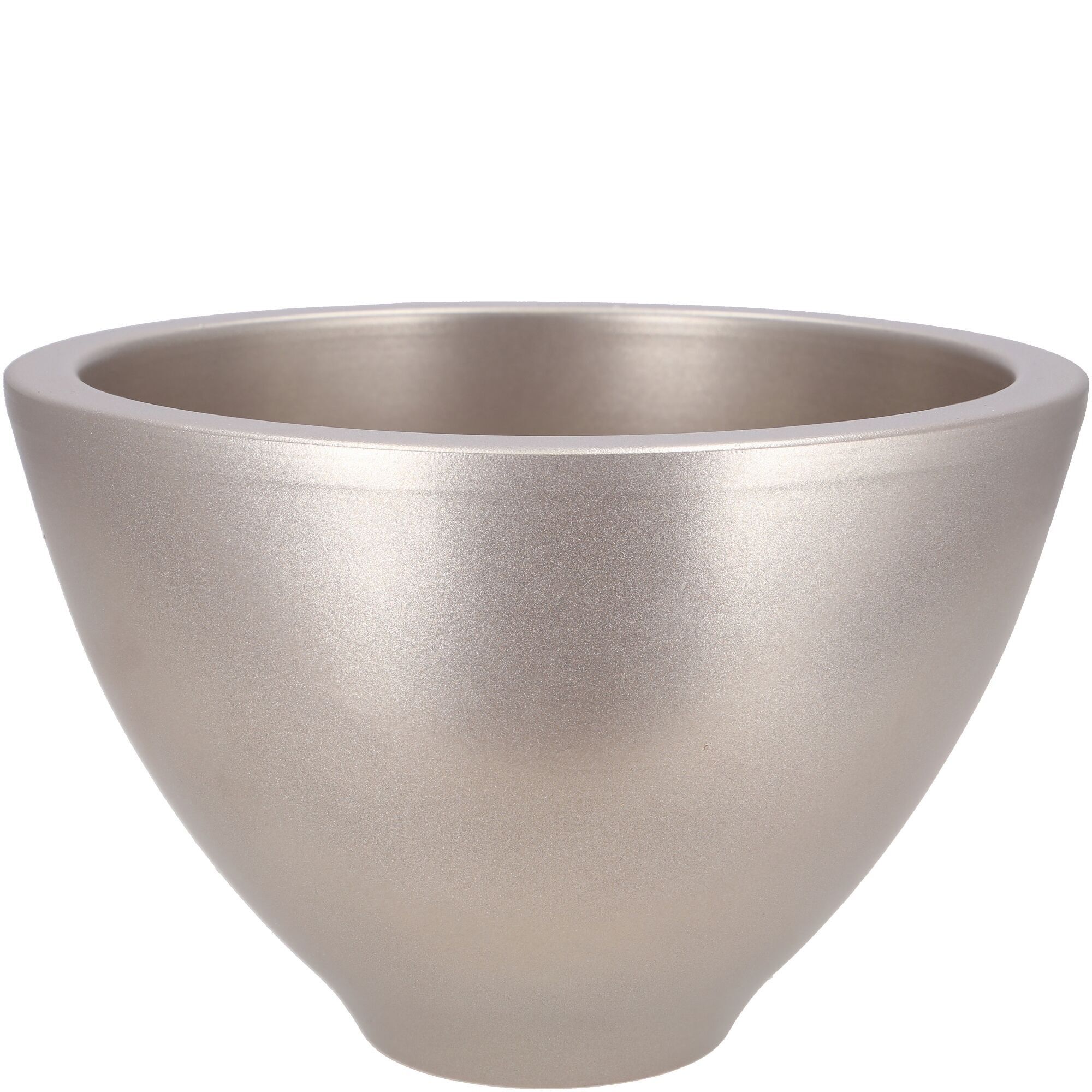 Bol en céramique Pruna, D31cm, H21cm, champagne mat