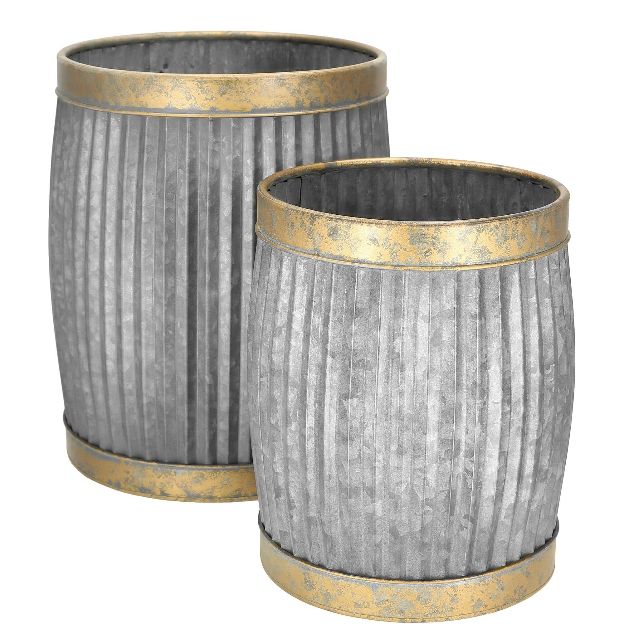 Metall Külbel Milli, 2er-Set, D30/24cm, zink-gold