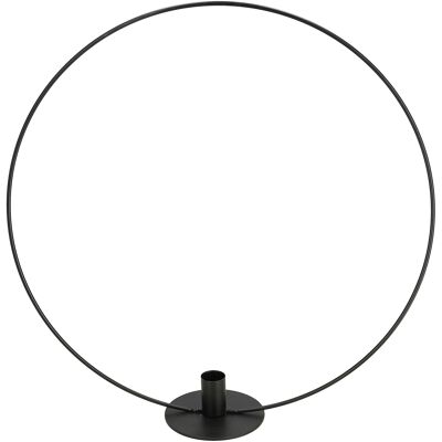 Anneau en métal Lepe, D40cm, noir