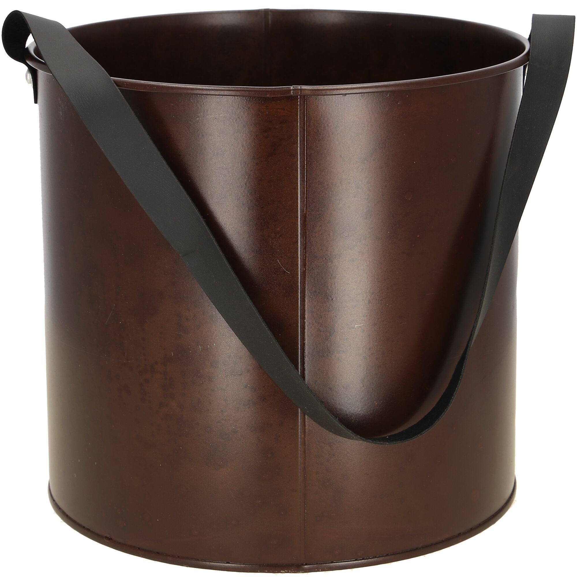 Secchio in metallo Ledeas, D26cm, H24cm, marrone ruggine