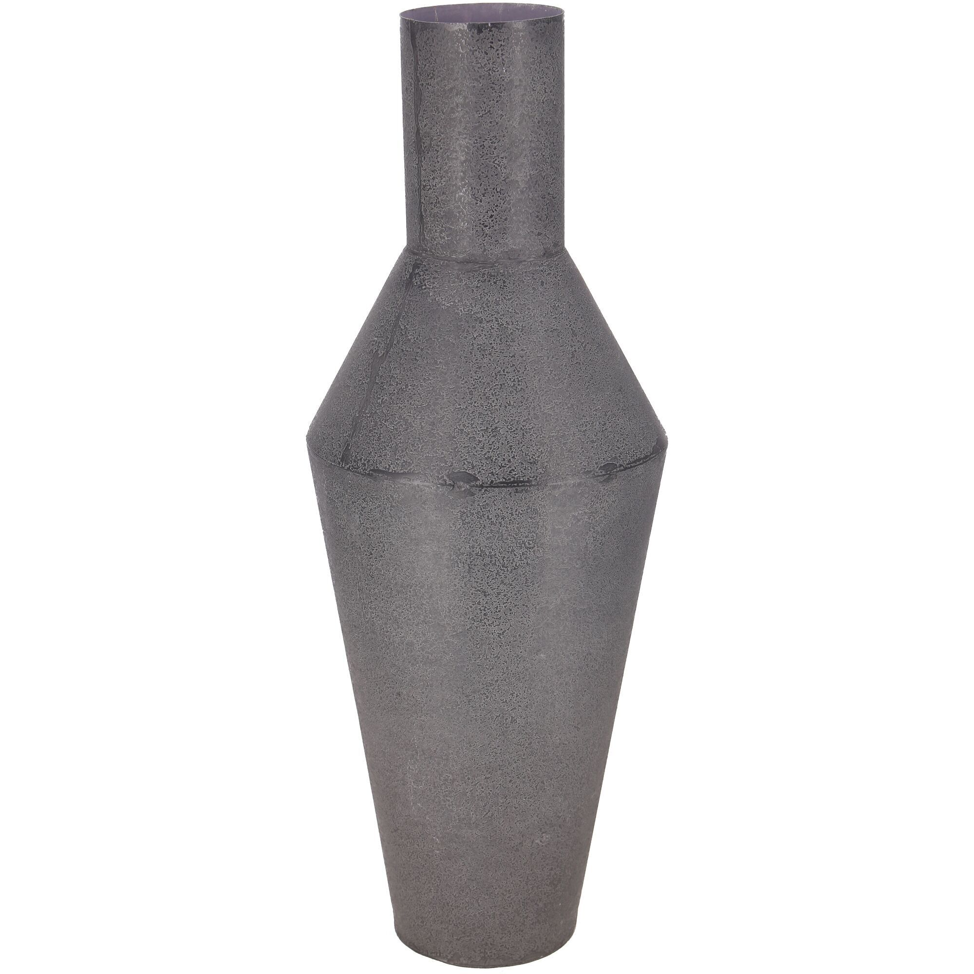 Metal vase Albert, D18cm, H48cm, opening: 7.5cm, black