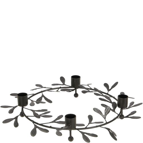 Metall Kerzenhalter Remo, D35cm, 4 Tüllen, schwarz