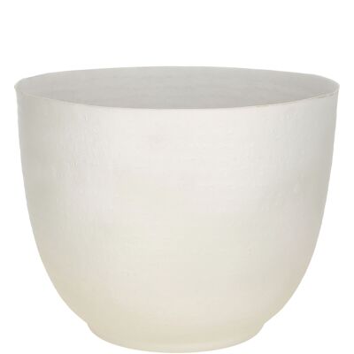 Secchio in metallo Marne, D19cm, H17cm, bianco