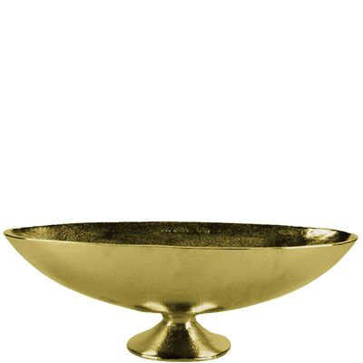 Nave in metallo Silvio a piedi, L46cm, L14cm, H15cm, oro