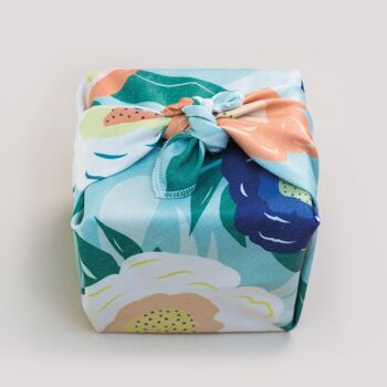 Furoshiki, emballage cadeau réutilisable en tissu motif Petit Flower 50x50 cm 4