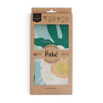 Furoshiki, emballage cadeau réutilisable en tissu motif Petit Flower 50x50 cm 2