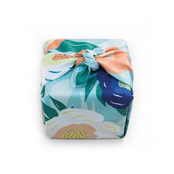 Furoshiki, emballage cadeau réutilisable en tissu motif Petit Flower 50x50 cm 1