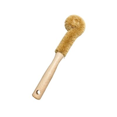 Spazzola per bottiglie in bambù - setole di cocco - manico corto