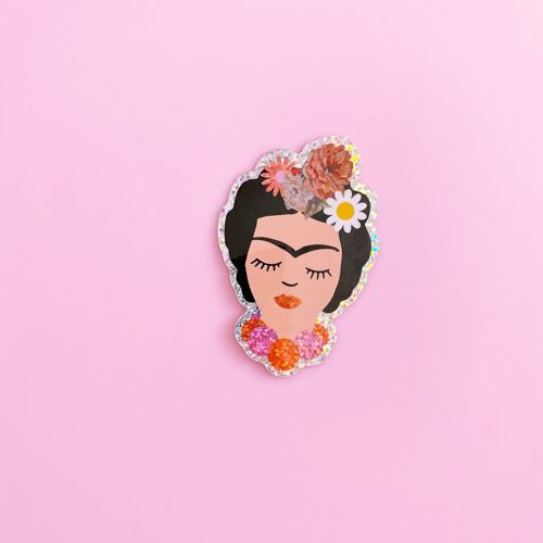 Sticker holographique - Frida Flowers