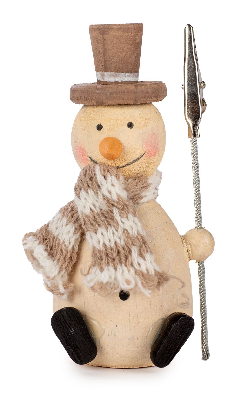 Portacarte pupazzo di neve con cappello 10 cm VE 12