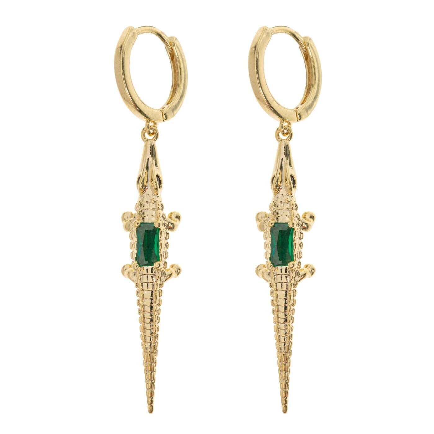 Kiia - Orecchini a cerchio in coccodrillo