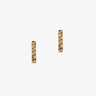 Textured Bar Earrings Gold