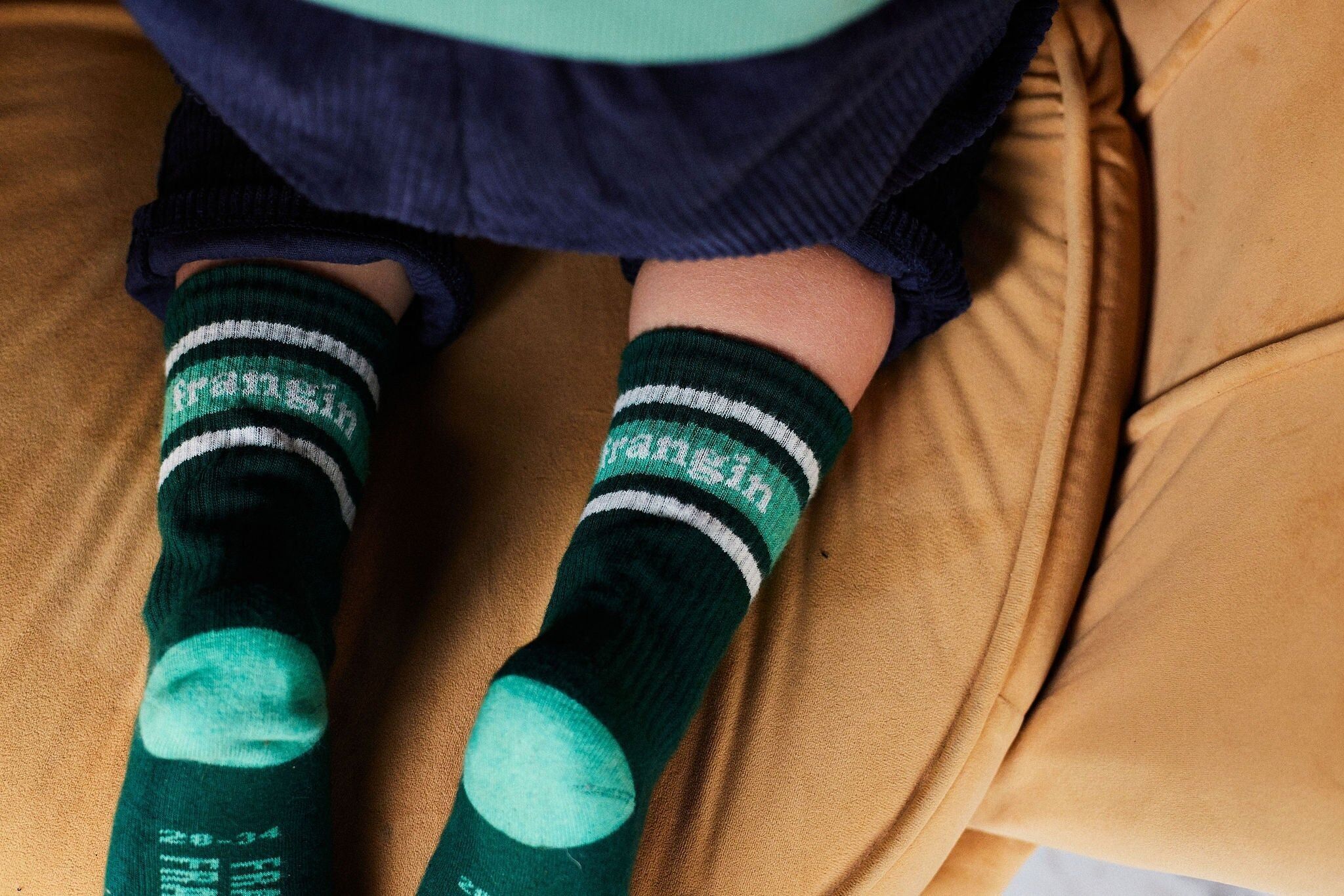 Georgette kid sock ##2799H green tennis