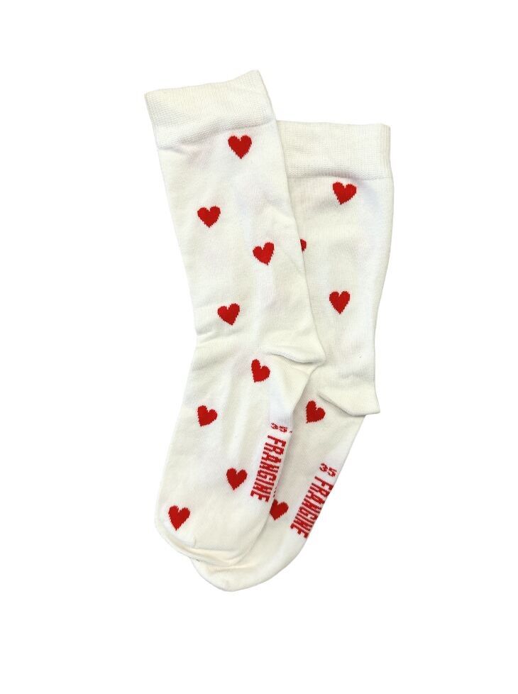 Georgette kids socks ##2799V red hearts