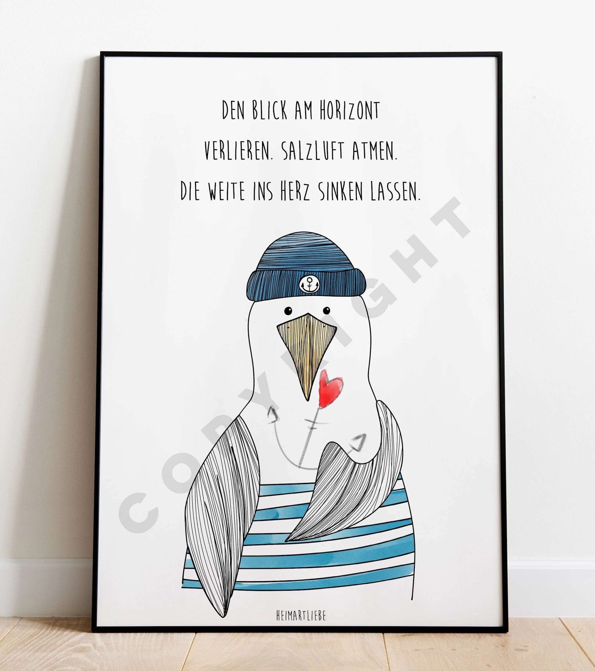 STAMPA - LA VISTA SULL'ORIZZONTE (Gabbiano)