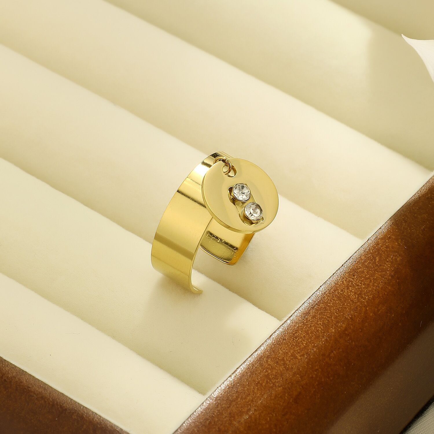 Anello con strass in acciaio inossidabile - BG310168