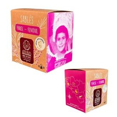 Estuche cúbico de 45 g - fresa e hinojo