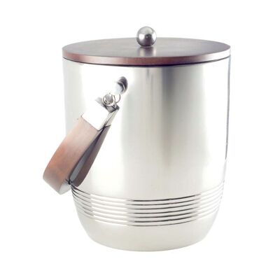 Double-walled wine cooler with wooden handle 25x25x28cm