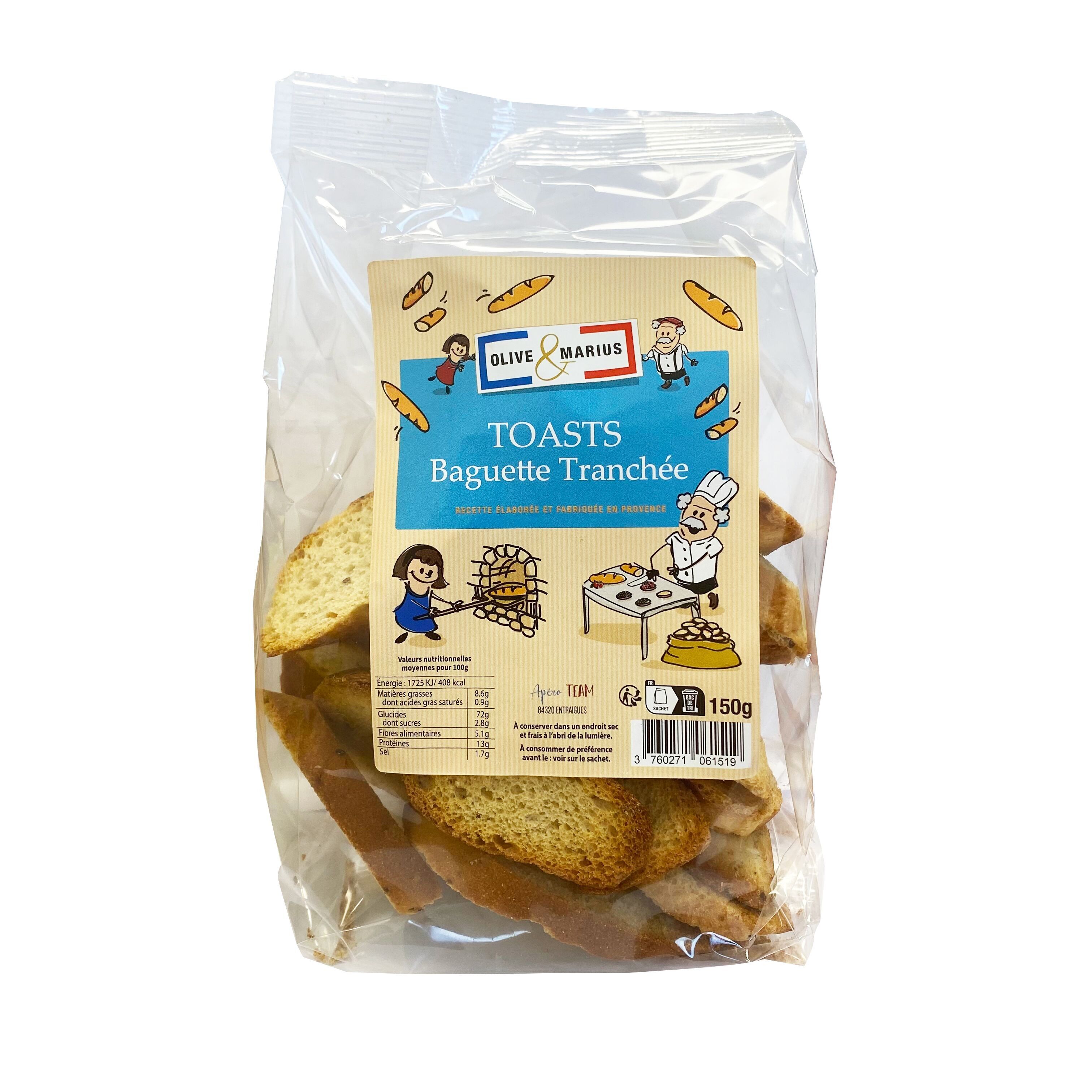 Toasts Baguette Tranchée