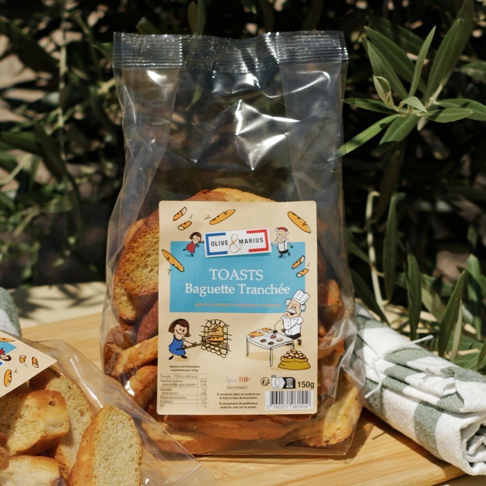 Geschnittene Baguette-Toasts