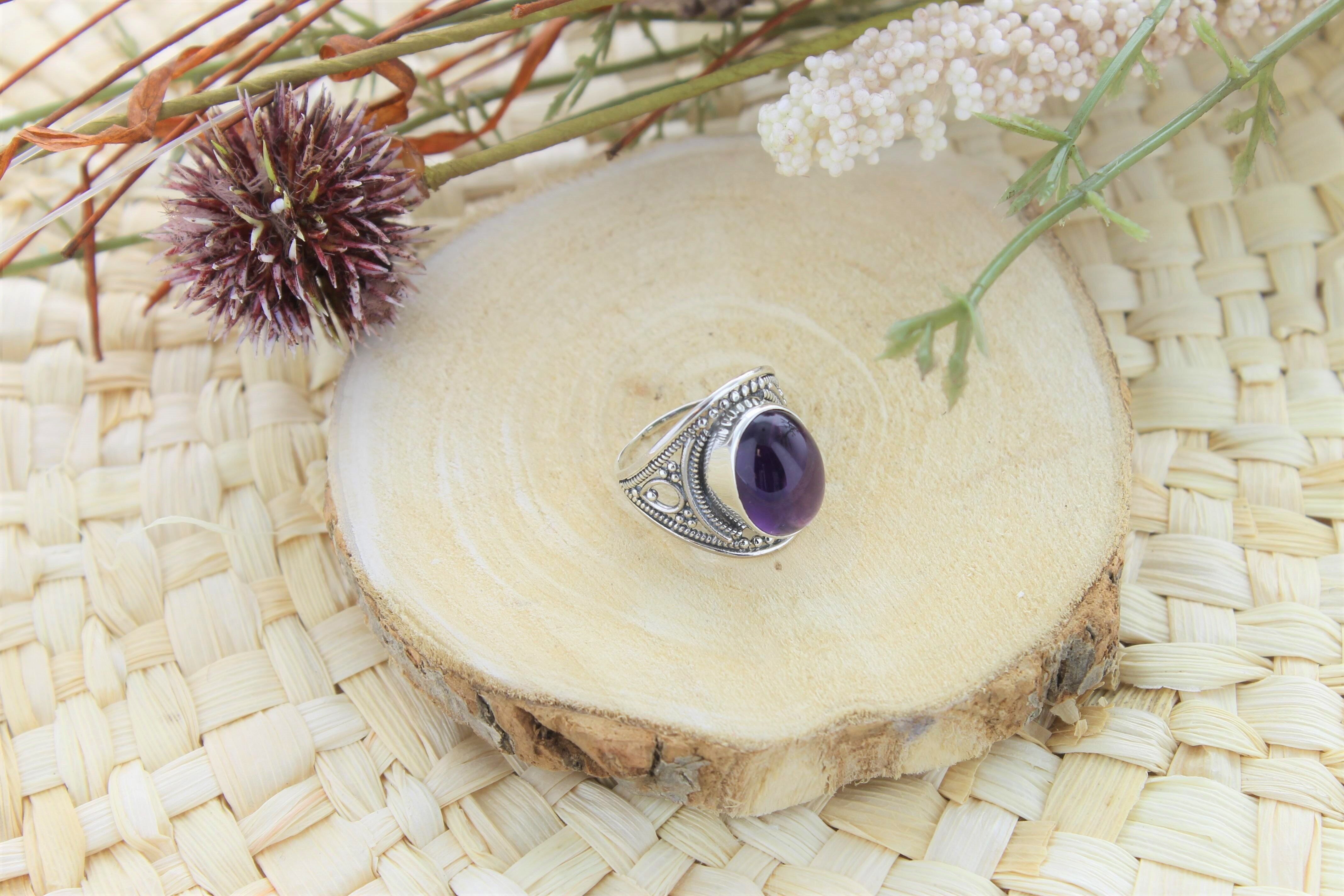 Amethyst Ring Silver 925 Alaka T53