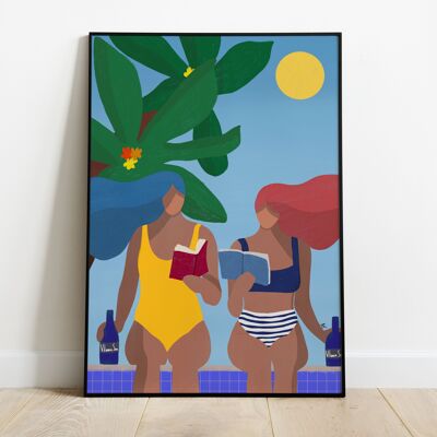 Colorful poster "Friendship all summer long"