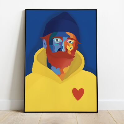 Colorful poster "Baptiste"