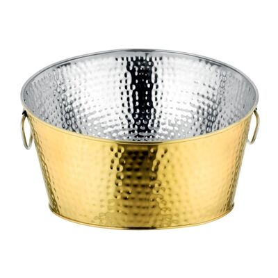 Hammered gold champagne bucket 38cm