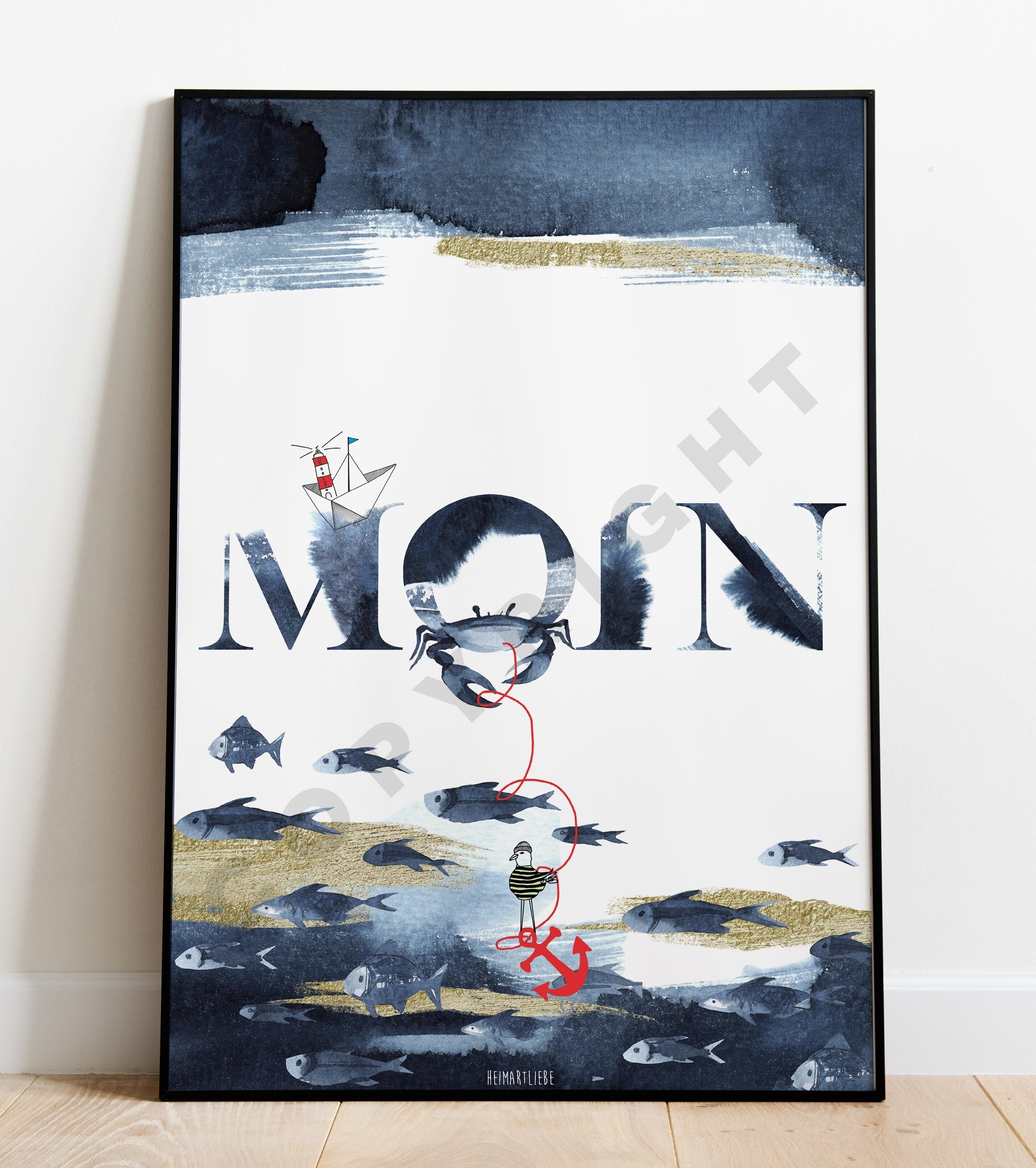 STAMPA - MOIN BRUSH BLU